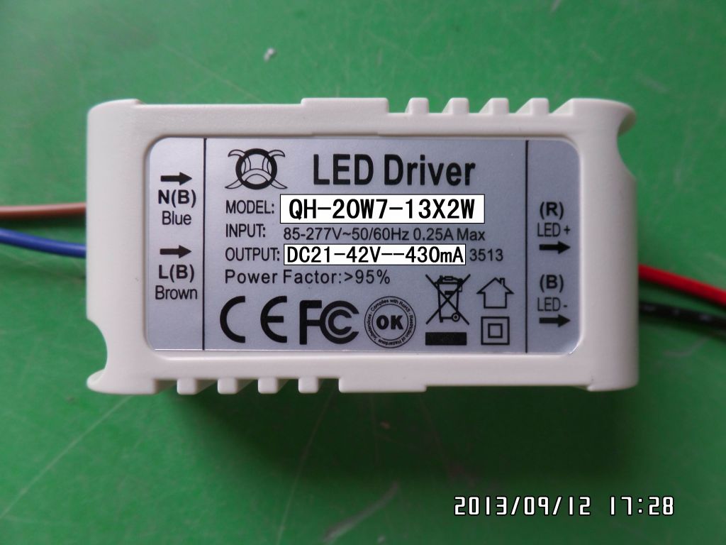 LED driver 20W 19W 18W 15W 12W 10W 0.43A 430mA 7-13S-1PX2 QiHan Housing constant current power supply lighting transformer