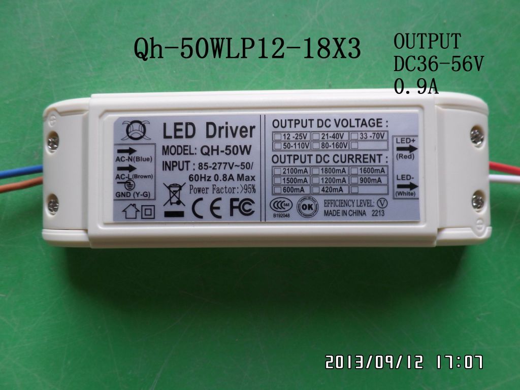 LED driver 50W 48W 45W 42W 40W 36W 0.9A 900mA 12-18S-3PX1 QiHan housing constant current power supply lighting transformer