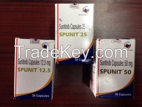 Sunitinib Capsules 12.50, 25, 50mg