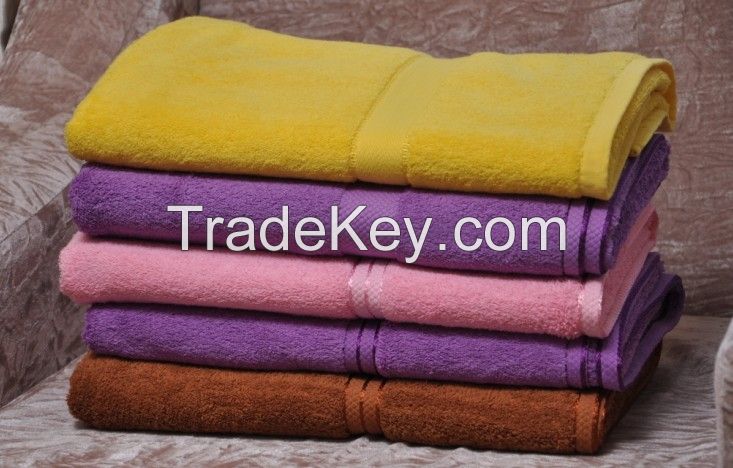 Stain cotton bath towel for hotel