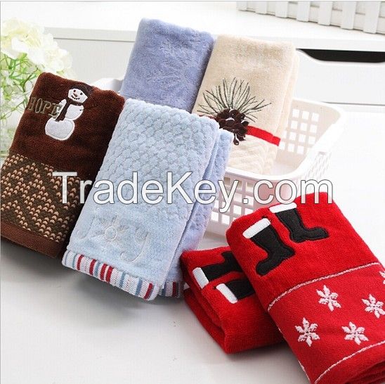 Velour Christmas Cotton towel