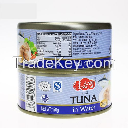 Canned tuna in water