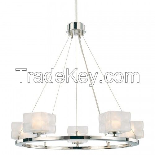 5 Light Pendant in Polished Nickel Finish