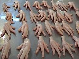 Processed chicken feet mixed A-B