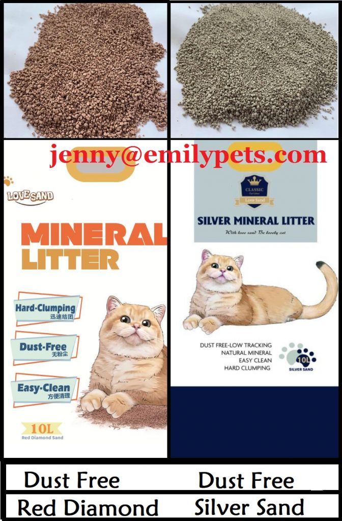 Dust free mineral sand from LOVE SAND and Emily pets