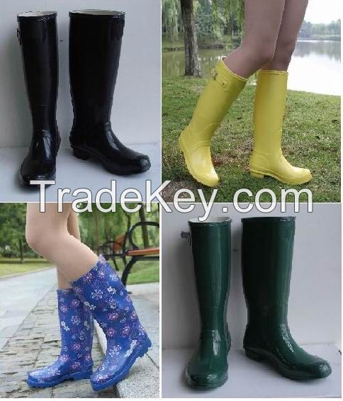 New Fashion Rubber Rain Boots, Rubber Boots, Women Printing Rain Boots