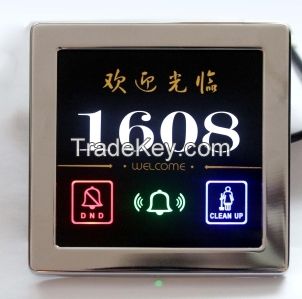 5IN1 Hotel electronic doorplate with touch screen KTV DND CLEAN DOORBELL TOUCH SWITCH