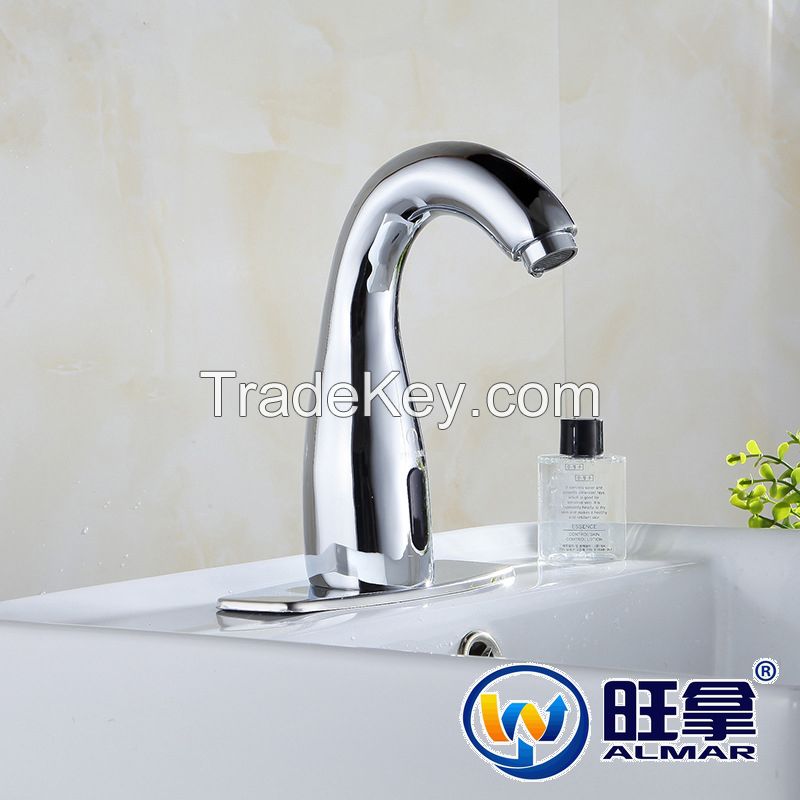 Deck mounted infrared automatic basin faucet