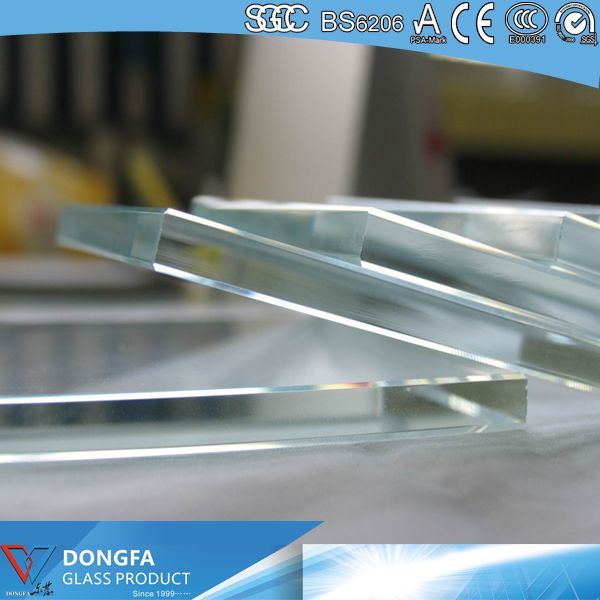 15mm Low iron Fully tempered Glass Flat Polished Edges