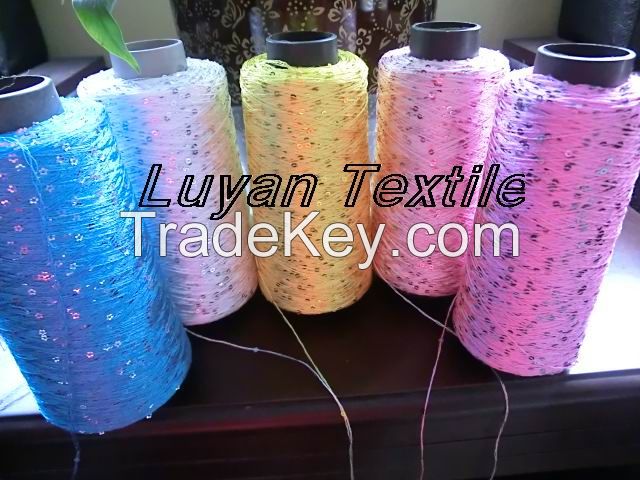 sell all kinds of beautiful fancy sequin yarn