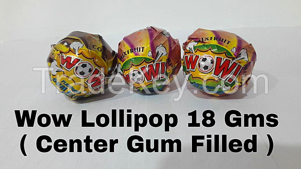 Wow Center Filled Gum Lollipop / Multi Flavoured Gum