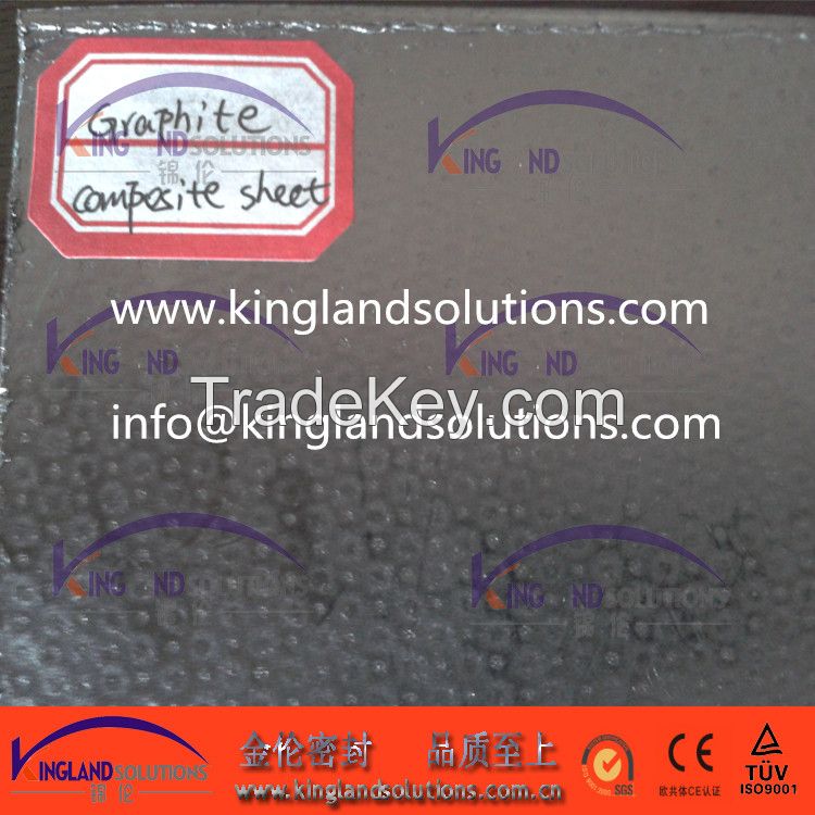 Reinforced graphite composite sheet with tinplate/304/316 insert