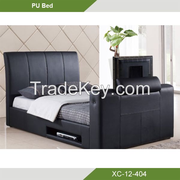 Luxury Faux leather comfortable TV bed XC-12-404