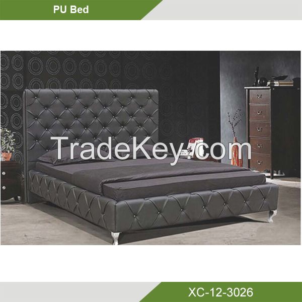 Luxury latest double bed designs for sale XC-12-3026