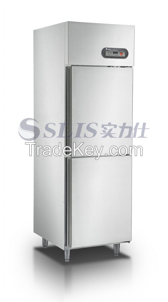 Vertical Commercial Freezer with 2 door, LED light, 500L