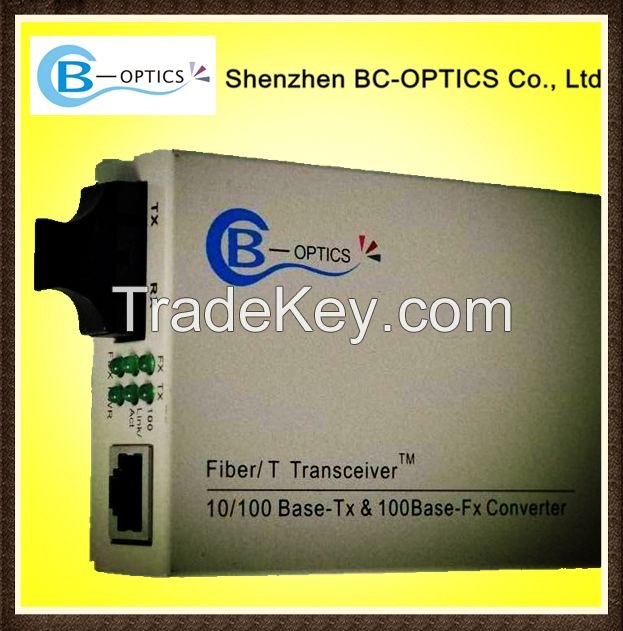 10/100M Single fiber media converter 20km