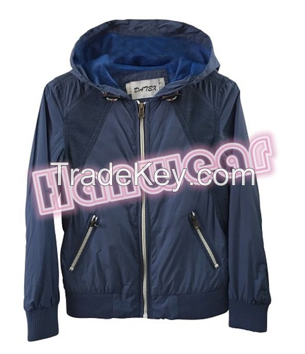 boys denim panel hooded jacket 14424