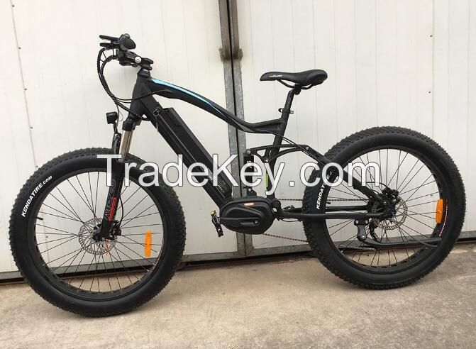 Full suspension 8 FUN mid drive fat tyre electric mountain beach bike