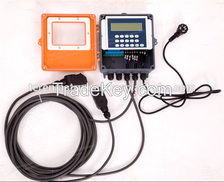 low price contactless wall mount ultrasonic flowmeter portable