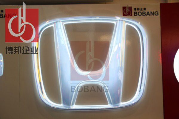 3D plastic backlit led chrome logo led signs for car shows auto retailers