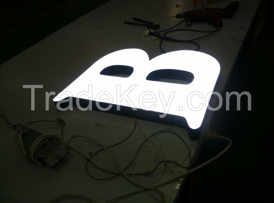 backlit customized stainless metal 3D channel letter