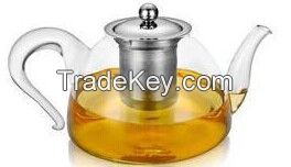 Artistic borosilicate glass teapot in 1200ml