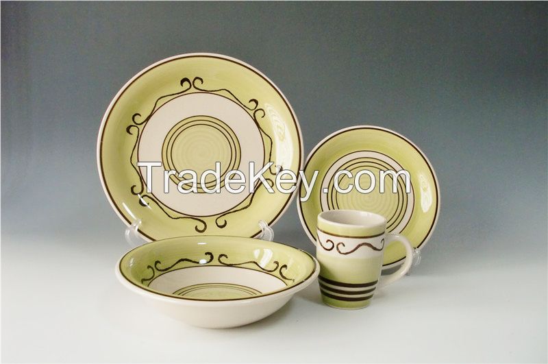 16pcs Ceramic  Stoneware Dinnerware