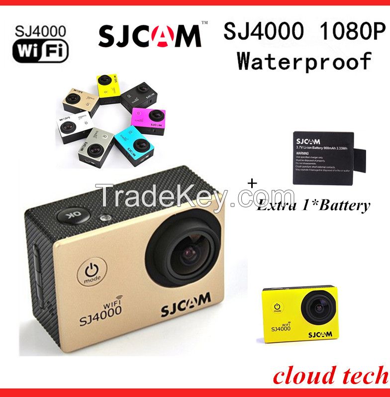 Original WIFI SJ4000 Action Mini Camcorders Diving 30M Waterproof Camera 1080P 12.0M Full HD Helmet Camera Sport Camera