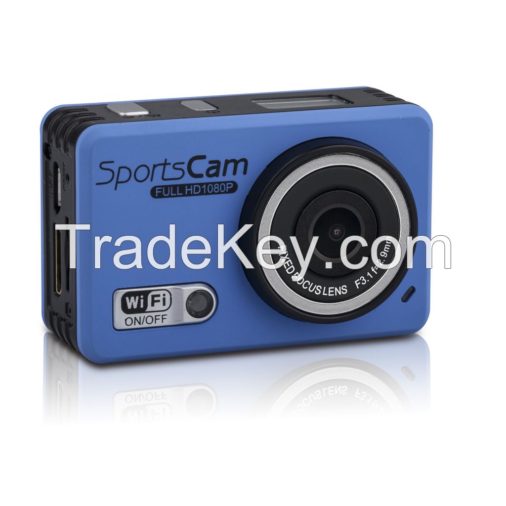 1080P waterproof Extreme Action Sport Camera with Wifi Support Control by Phone/Tablet