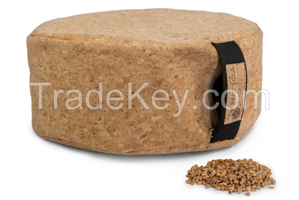 Eco-Friendly Pillow Cork Yoga Meditation Cushion with Cork Filler