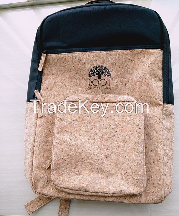 Eco-Friendly Cork Travel School Shoulder Backpack for Laptop