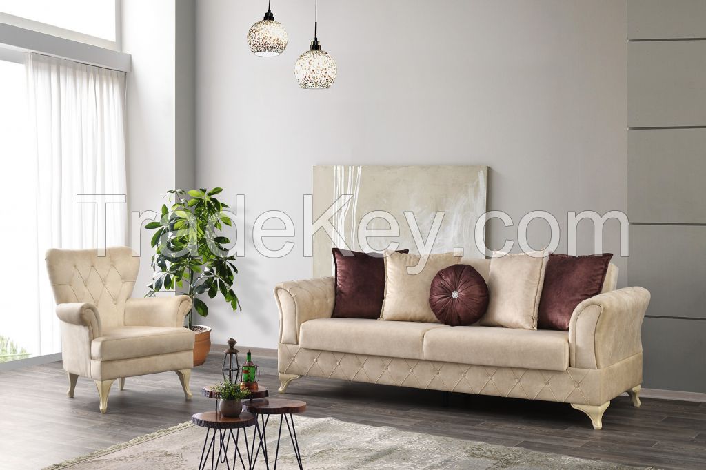 Gold Sofa Set