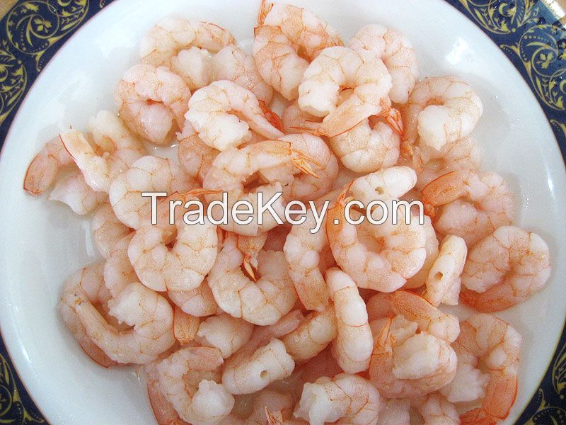 fresh blanched shelled shrimps