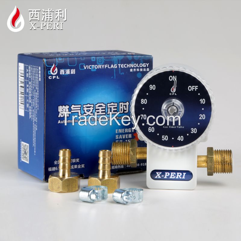 Household automatic timer safety gas shut off valve