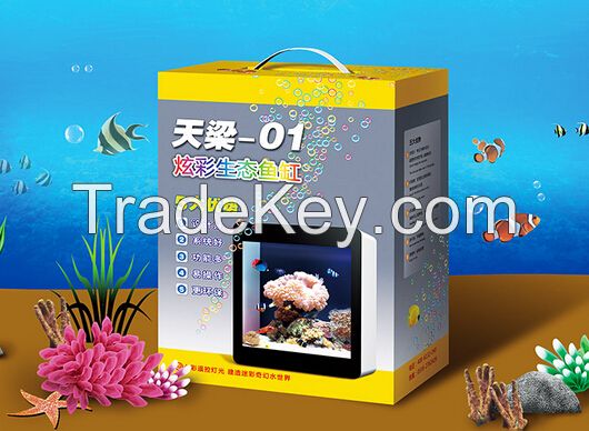 Corrugate paper aquarium packaging box