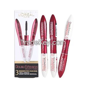 LOREAL PARIS DOUBLE EXTENSION - BEAUTY TUBES - TRIO Mascara Black x3