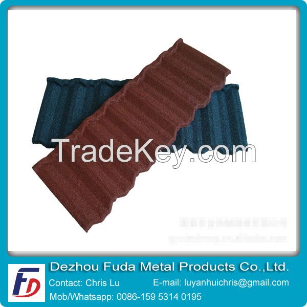 Stone coated metal roof tile