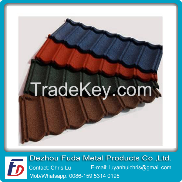 Stone coated metal roof tile