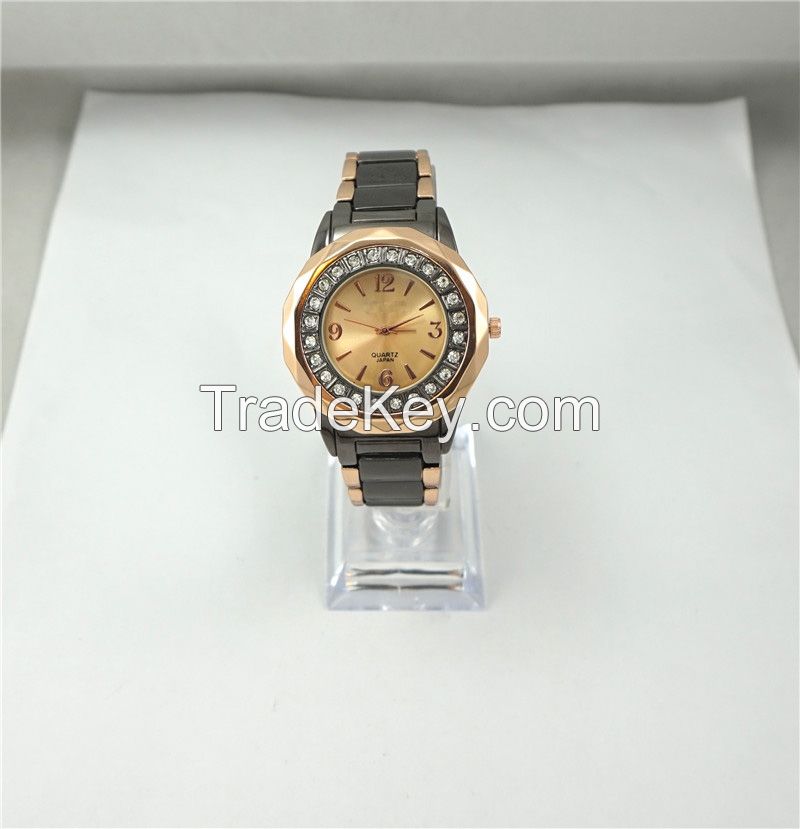 2015 Rose gold plating watches women fashion watches luxury watches alloy watches