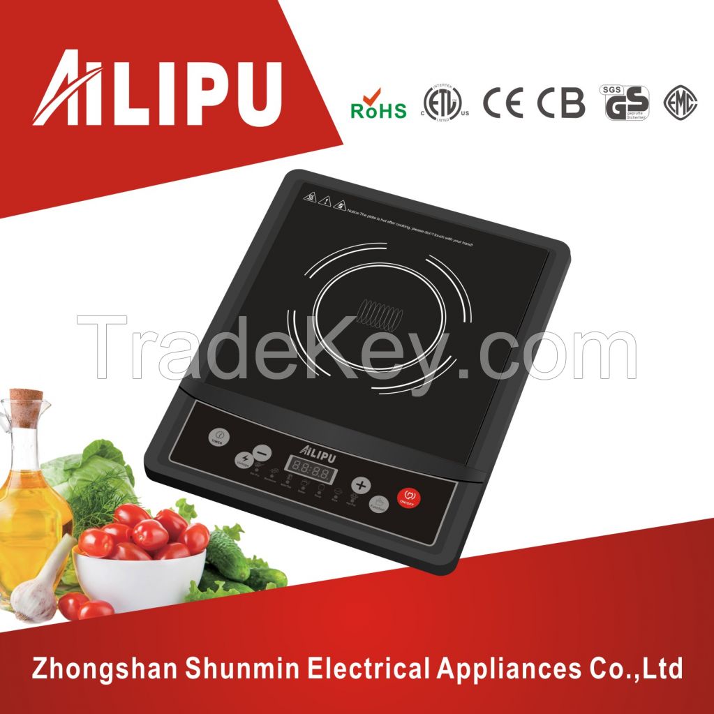 CE/CB/RoHS certificated pushbutton induction cooker/single hotplate cooktop/electric cooker/electromagnetic stove