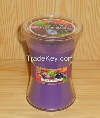 Manufacturer for glass jar candle, scented in glass holder.