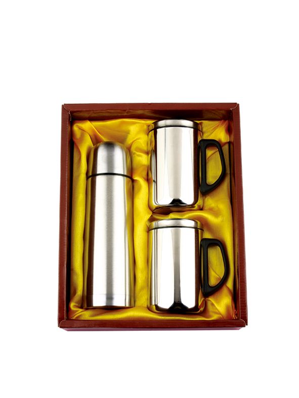 promotional gift set, stainless steel vacuum thermos and travel mug