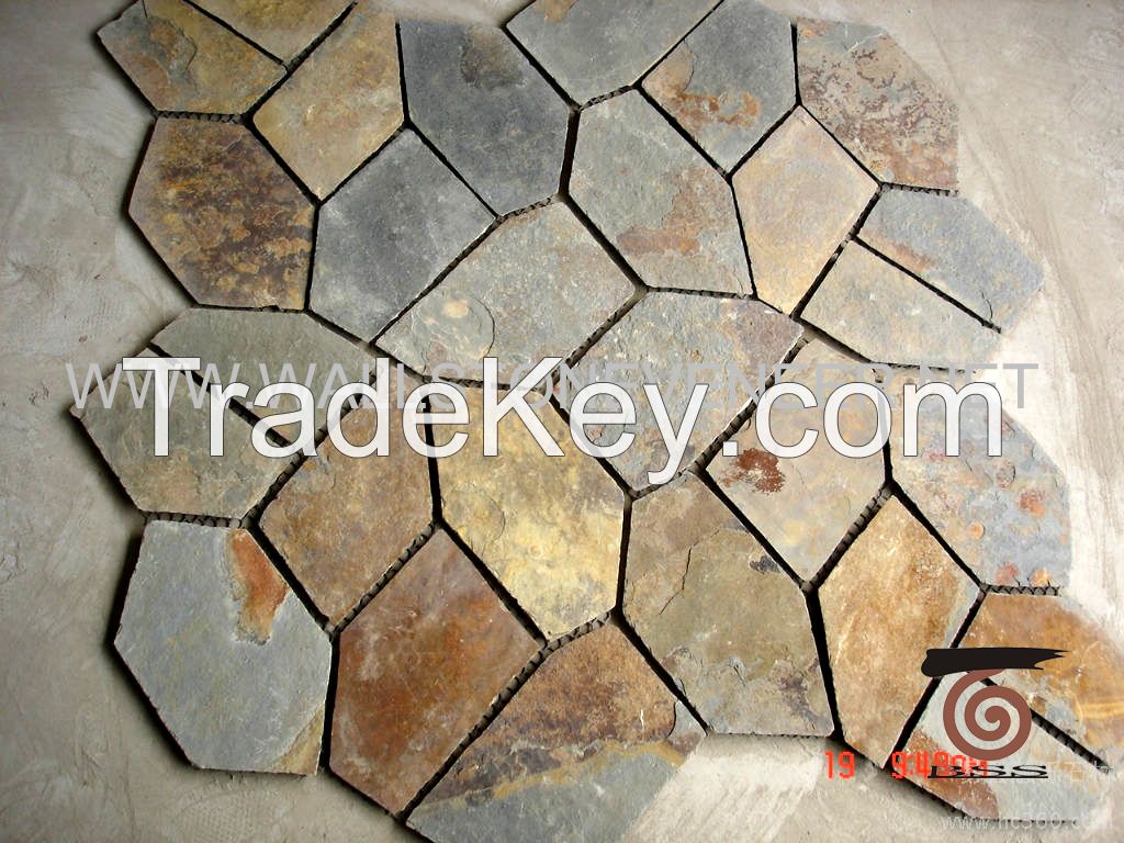 Slate Meshed Flagstone Paving Stone