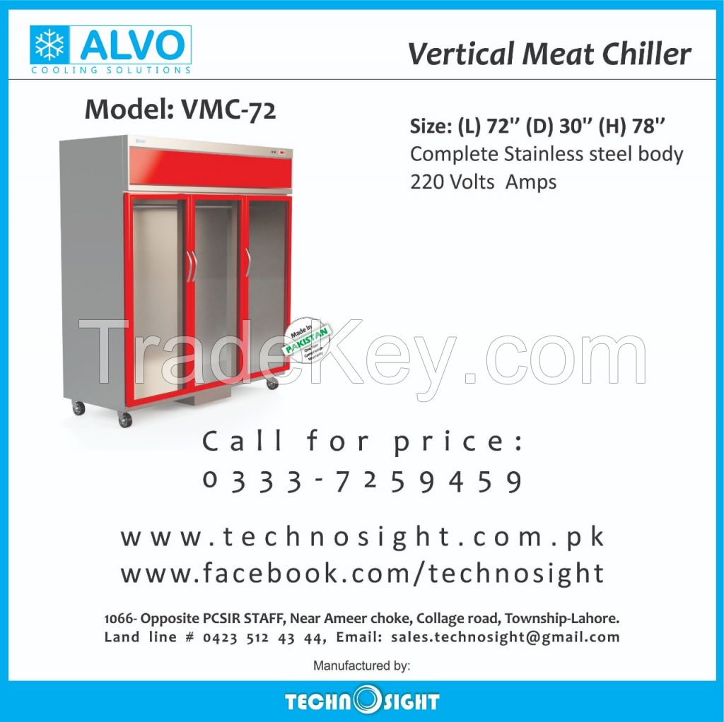 Straight Glass Meat Display Chiller, Meat Display Chiller, Meat Shop Equipment