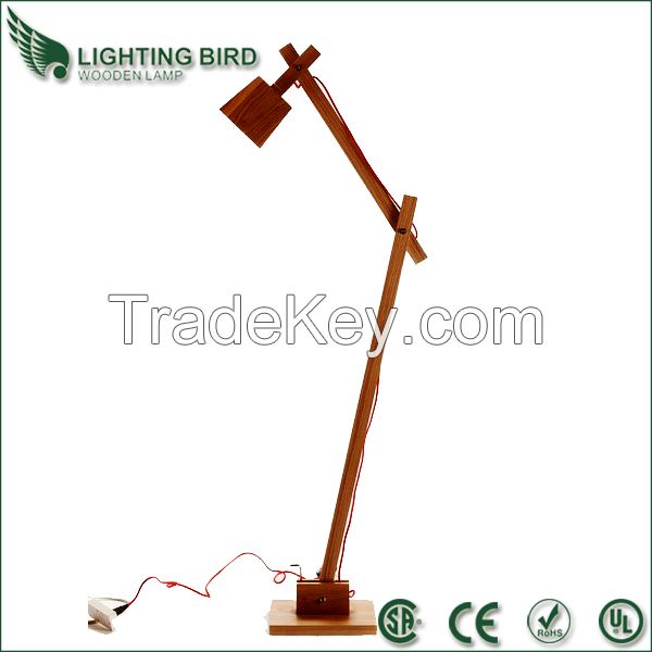 Hotel Design Room Decoration Old Ship Wood Floor Lamp High Quality Wooden Table Lighting Table Antique Light, Decorative Furniture Decoration