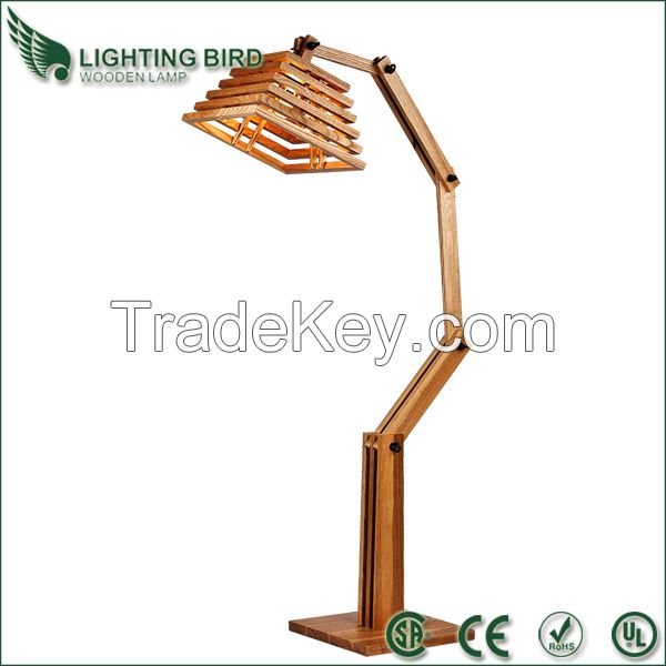 Hotel Design Room Decoration Old Ship Wood Floor Lamp High Quality Wooden Table Lighting Table Antique Light, Decorative Furniture Decoration