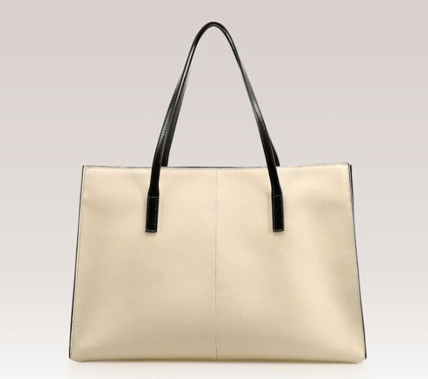 ON SALE - ''Genuine Leather Color Block Handle Bags''