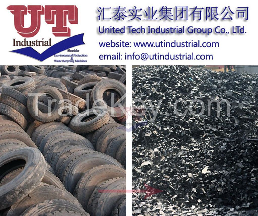 waste tire shredder, rubber shredder, double shaft shredder, tire scrap crusher