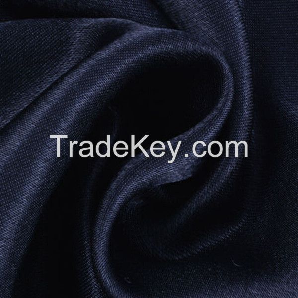 Textile Woven Plain Dyed Satin Gold Foil Shiny Polyester Fabric