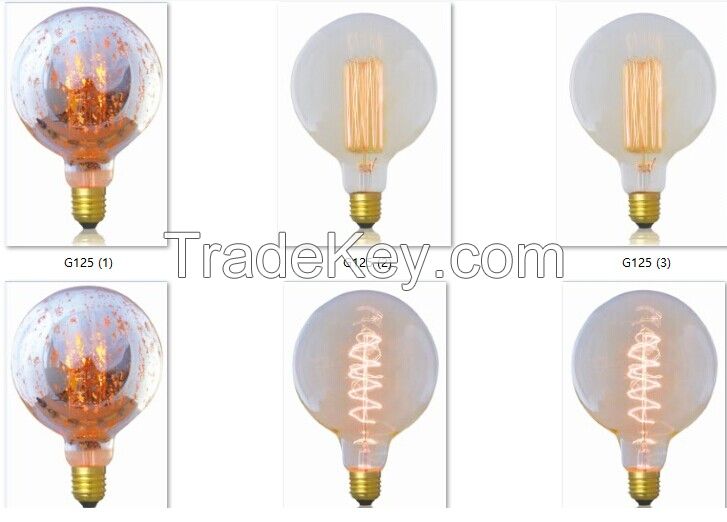 incandescent bulbs Gold Splendid effect warm yellow light bulb G125 e27 edison base